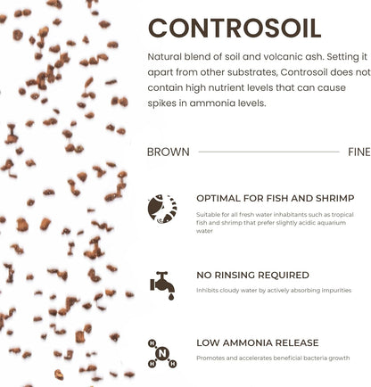 Ultum Nature Systems Controsoil - Freshwater Aqua Soil Substrate for Fish, Shrimp, Live Plant