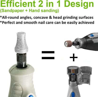 Diamond Dremel Dog Nail Grinder FlashB, Dogs&Pets Nail Care, 1/8'' Pet Nail Grinder Wheel Work with