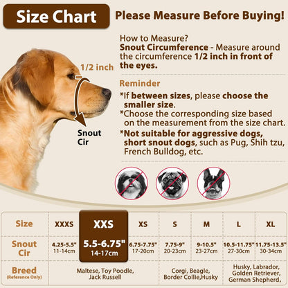 Crazy Felix Nylon Dog Muzzle for Small Medium Large Dogs Dachshund Beagle Poodle Labrador, Air Mesh