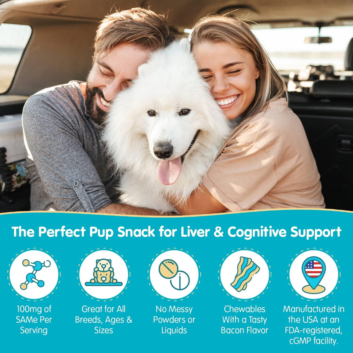 Wanderfound Pets Same 100 Liver Support for Dogs - Same S-Adenosyl-L-Methionine Hepatic Supplement