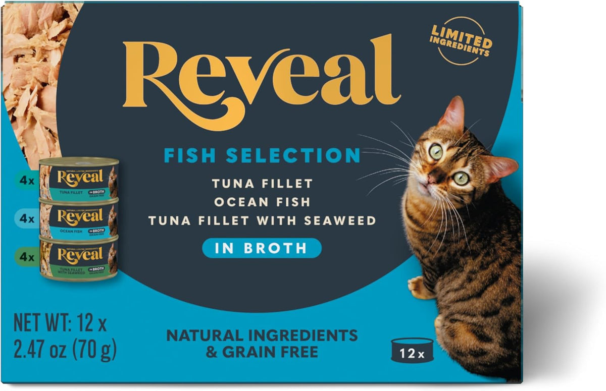 Reveal Natural Wet Canned Cat Food, Limited Ingredient, Grain-Free, Protein with No Artificial