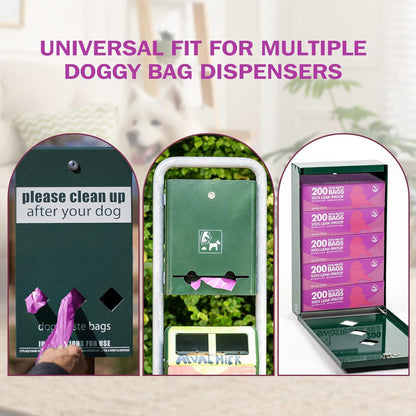 Sherr 20 Boxed Rolls 4000 Counts Dog Poop Bags Bulk Leak Proof Dog Waste Bags Universal Pet Doggy