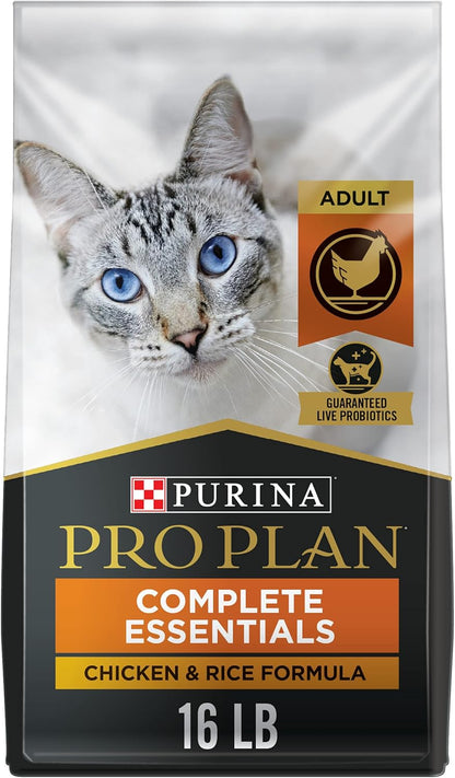 Purina Pro Plan High Protein Cat Food With Probiotics for Cats, Chicken and Rice Formula - 16 lb.