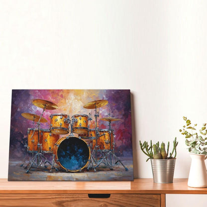 Music Wall Art Graffiti Musical Instruments Canvas Wall Decor Drum Pictures Painting Print Artwork