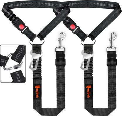 Removable Dog Seat Belt Harness for Car, 3 in 1 Pet Dog Car Seatbelt Leash, Retractable Restraint