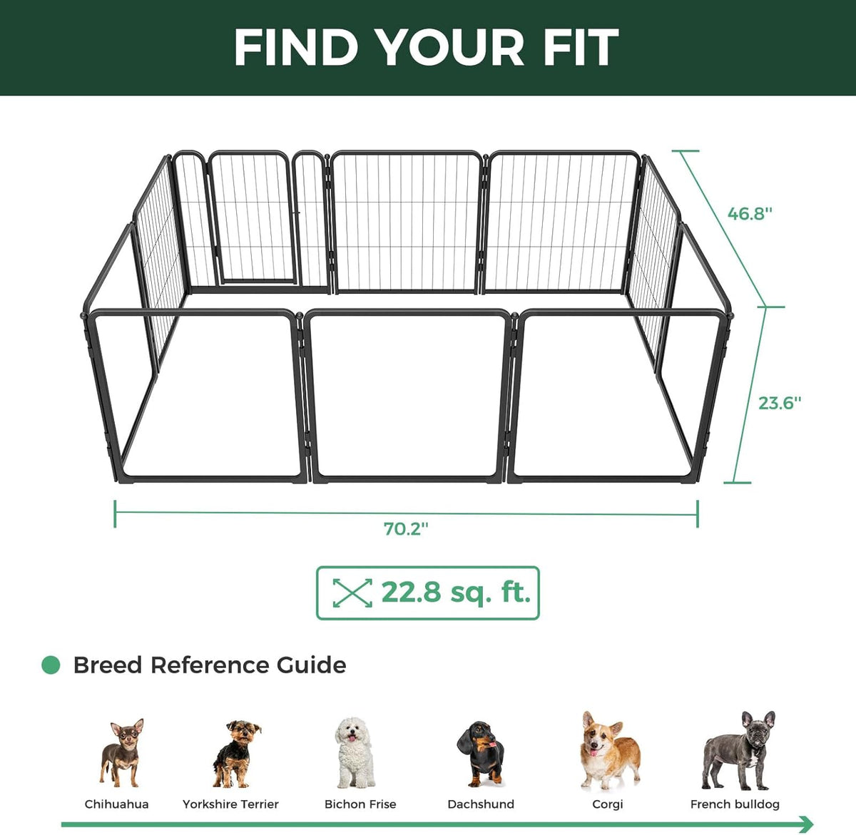 FXW Homeplus Unleashed Indoor Dog Playpen - Stress-Free and Safe Play, Heavy Duty 24 Inch 5 Acrylic
