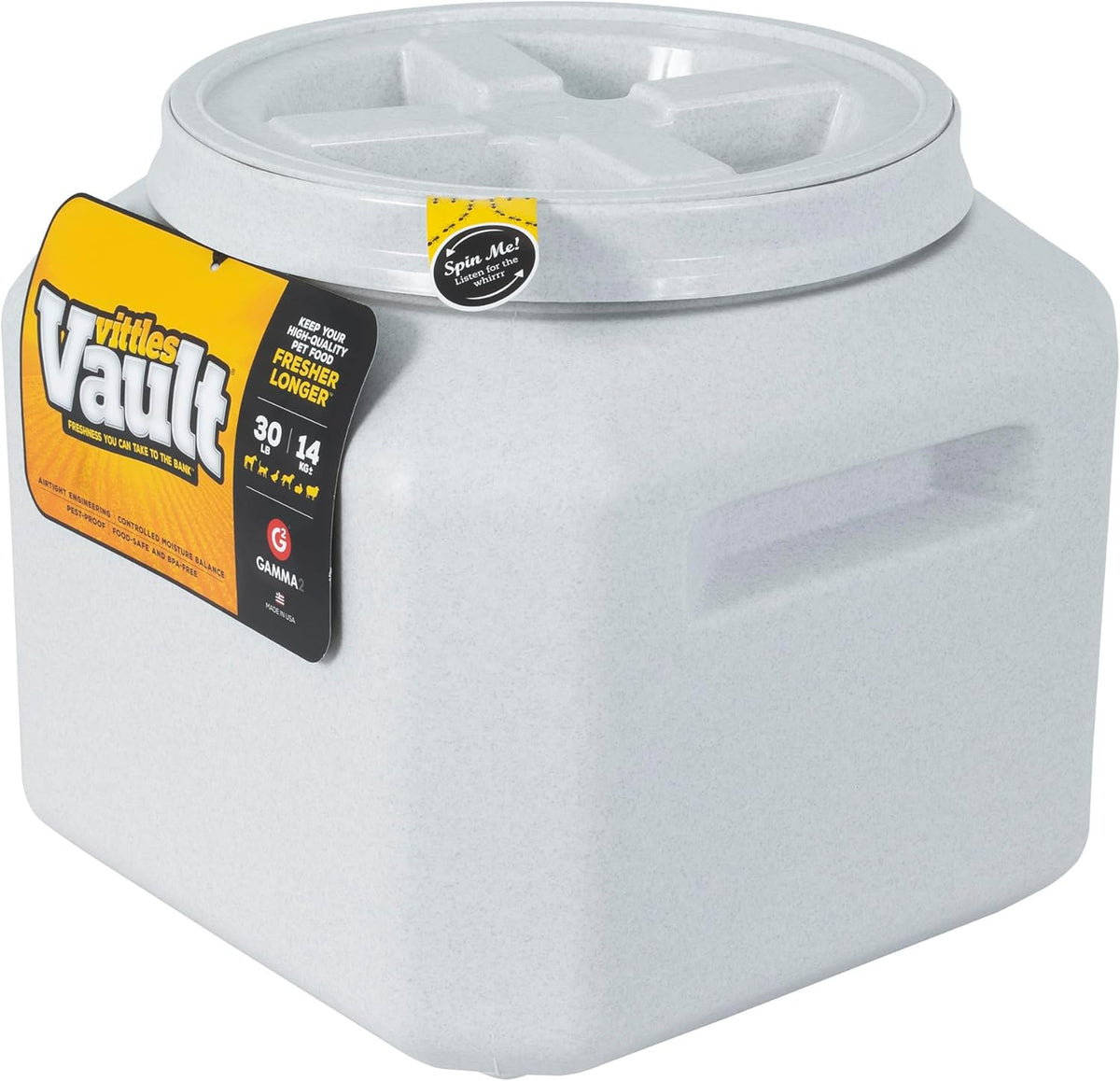 Gamma2 Vittles Vault Dog Food Storage Container with Airtight Lid, holds up to 25-30 Pounds of Dry