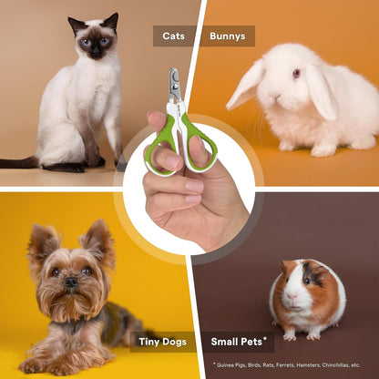 Cat Nail Clippers for Beginners and Groomers - Best Pet Nail Clippers & Claw Trimmer for Home
