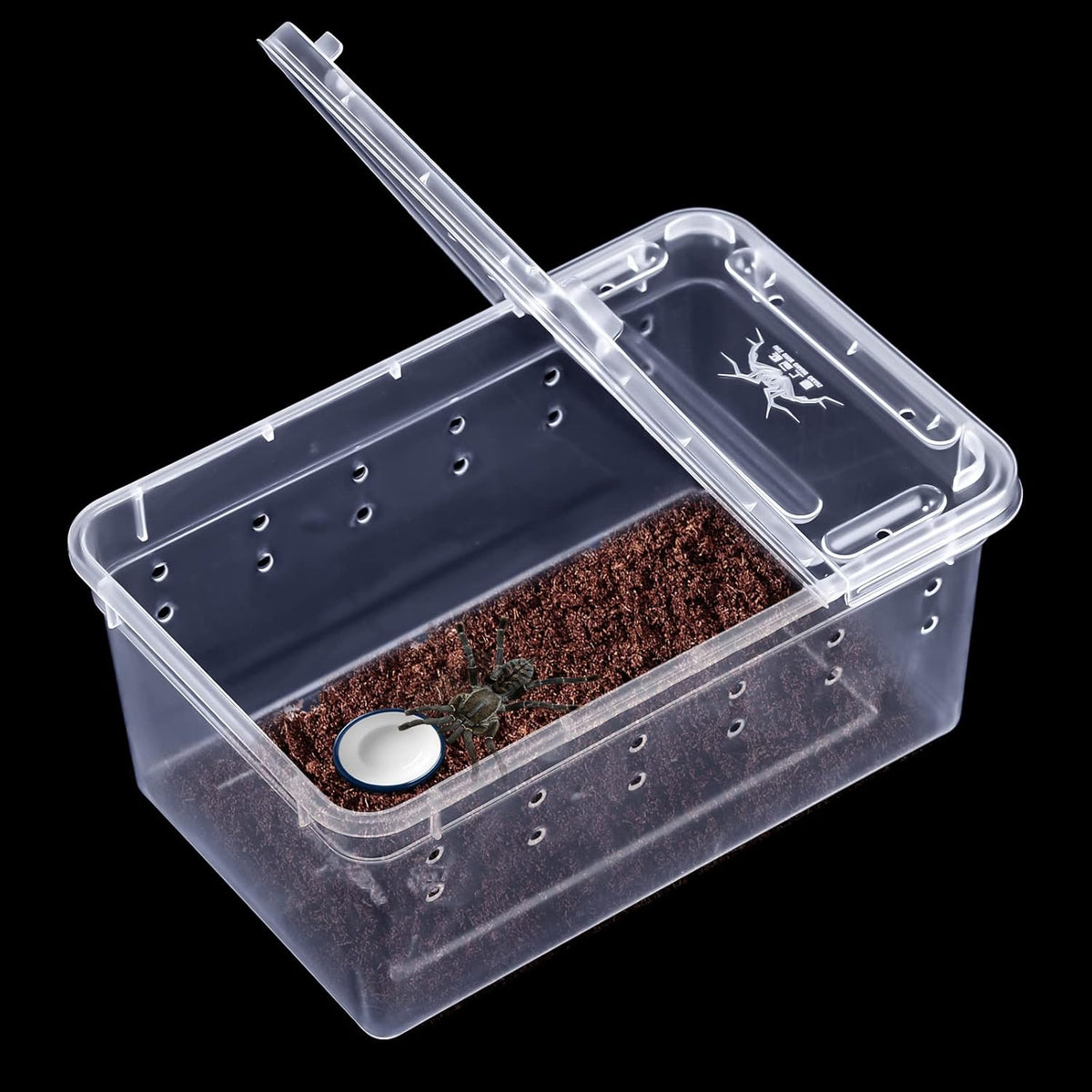 Irenare 8 Pcs Reptile Breeding Breeding Box Plastic Spider Terrarium Tarantula Feeding Box for
