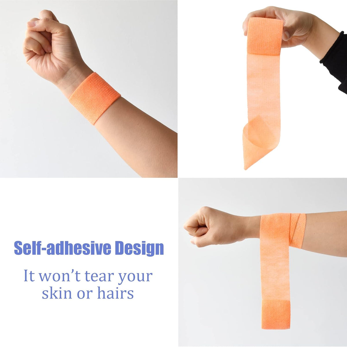 9 Pack 2" x 5 Yards Self Adhesive Bandage Wrap Self Stick Wrap for Ankle, Wrist, Finger, Sports