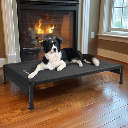 Veehoo Cooling Outdoor Dog Bed, Heavy Duty Elevated Pet Bed with Washable & Breathable Teslin Mesh