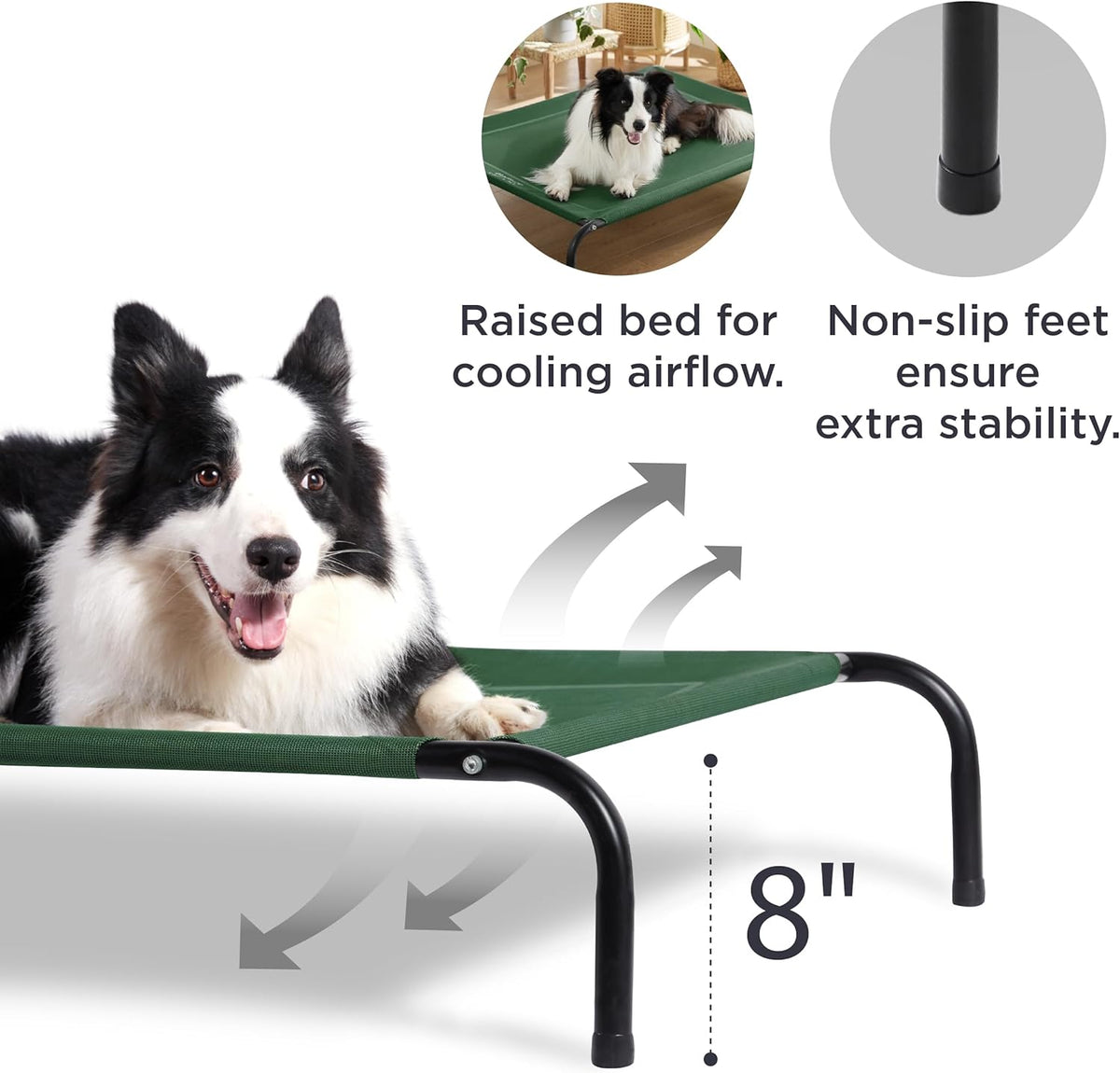 Bedsure Outdoor Elevated Dog Bed Large Sized Dog, Portable Indoor & Outdoor Cooling Raised Cot Pet
