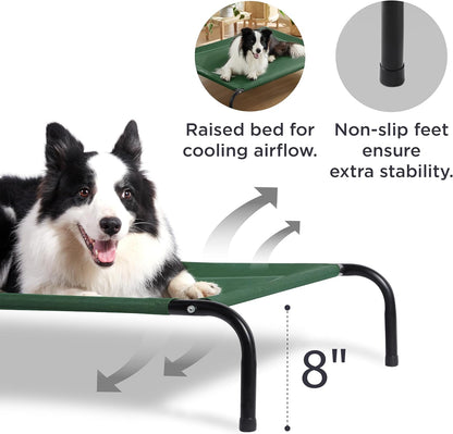 Bedsure Outdoor Elevated Dog Bed Large Sized Dog, Portable Indoor & Outdoor Cooling Raised Cot Pet