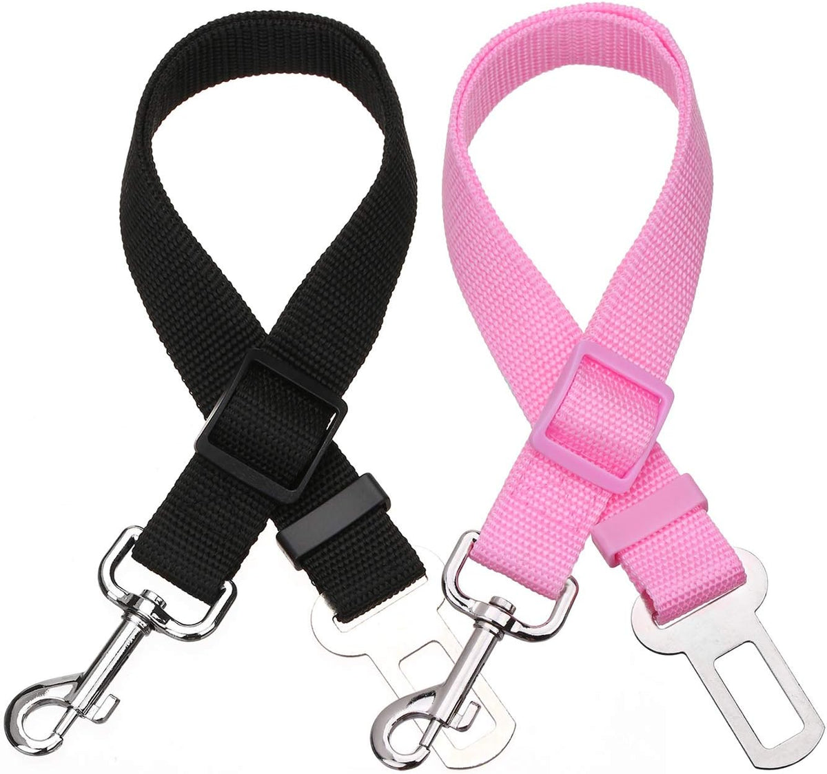 Elisel Elisel 2 Packs Adjustable Length Pet Dog Cat car seat Belt Pet seat Belt Pet Accessories for