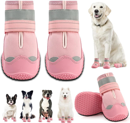 Dog Shoes for Large Dogs, Medium Dog Boots & Paw Protectors for Hardwood Floors, Outdoor Dog