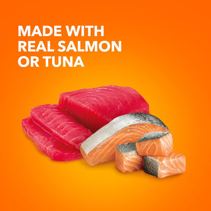 IAMS Perfect Portions Indoor Adult Wet Cat Food Cuts in Gravy Variety Pack, Salmon and Tuna