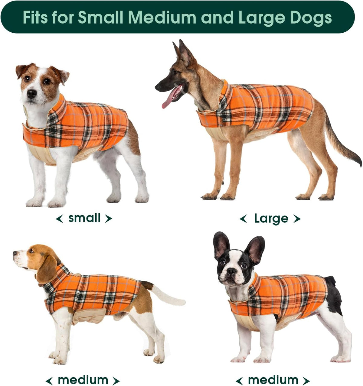 Kuoser Warm Dog Coat, Waterproof Dog Coats for X-Small Dogs, Adjustable Durable Doggie Winter