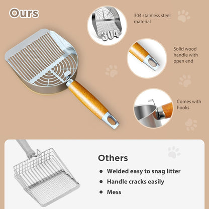 Cat Litter Scoop, Litter Scooper, Metal Cat Litter Scoop, Stainless Steel Cat Litter Scoop, Kitten
