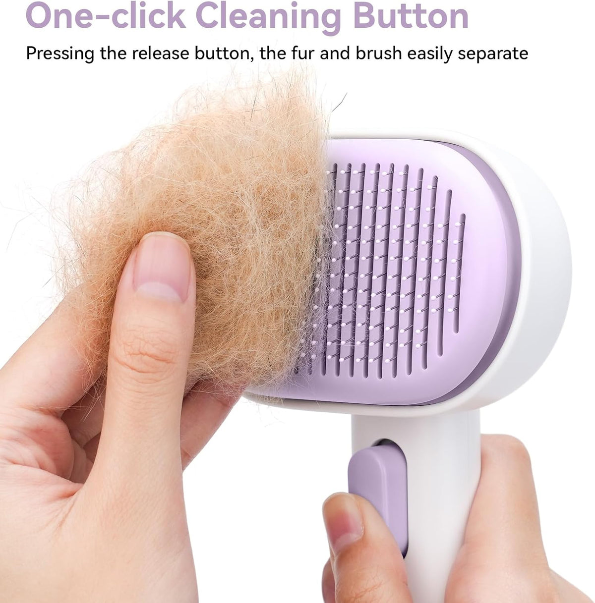 aumuca Cat and Dog Grooming Brush for Shedding, Removes Loose Fur from Long or Short Haired Pets