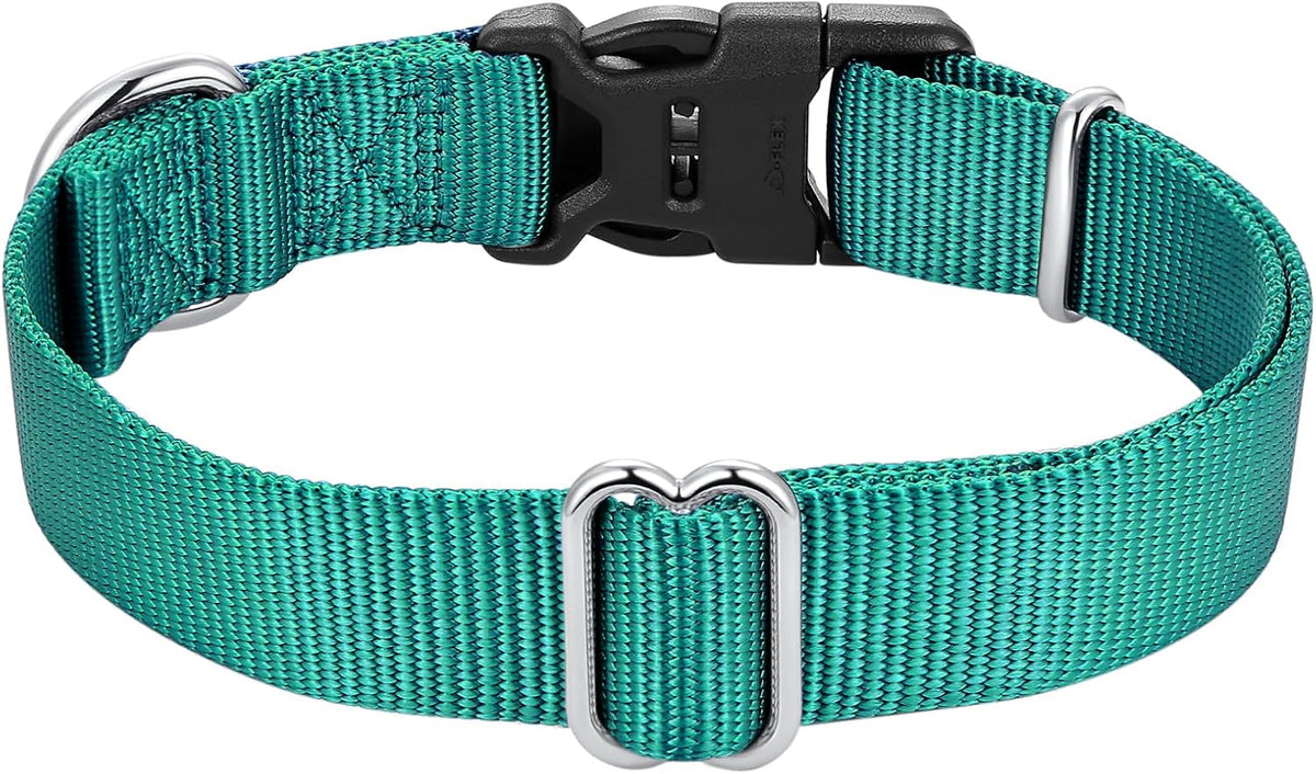 Mikivery Nylon Dog Collar with Quick Release Buckle Soft Adjustable Sturdy for Small Medium Large