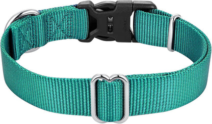 Mikivery Nylon Dog Collar with Quick Release Buckle Soft Adjustable Sturdy for Small Medium Large