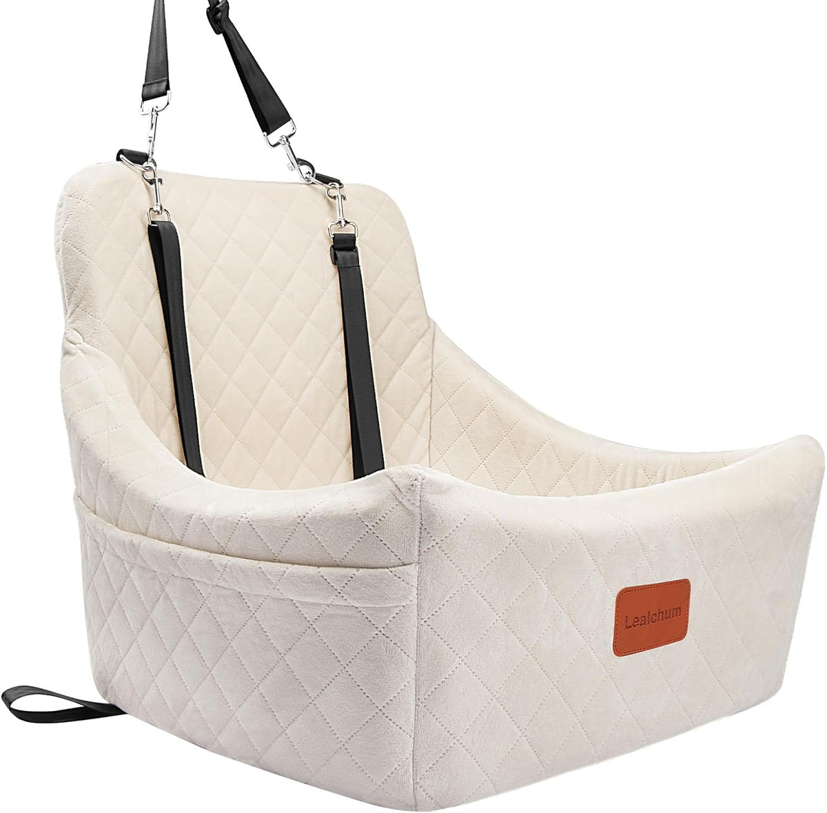Dog Car Seat for Medium Dogs,Easy to Install with Adjustable Straps,Anti-Slip Bottom,Fully