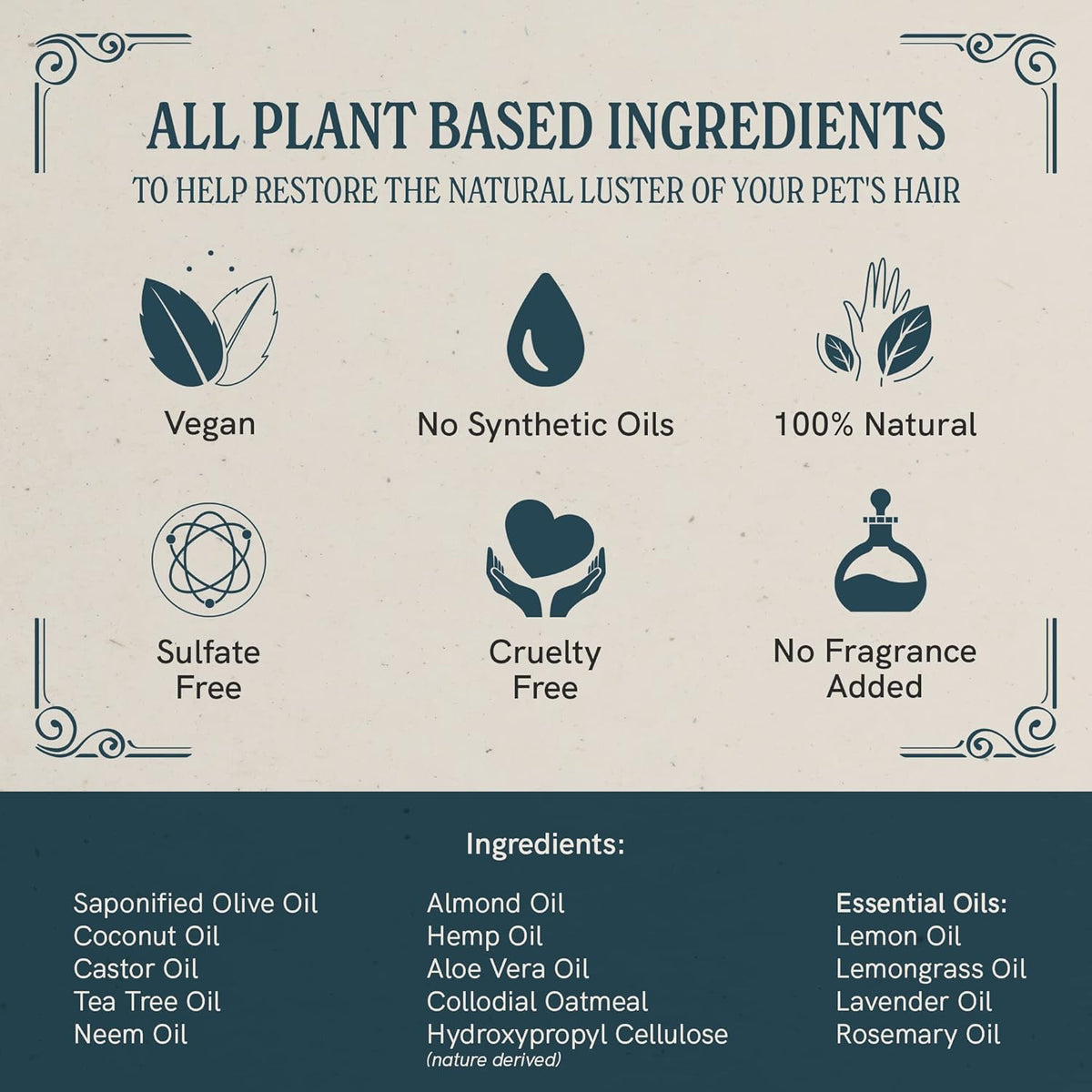 JR Liggett’s Natural Liquid Dog Shampoo for Sensitive Skin - 100% Detergent-Free, Non-GMO