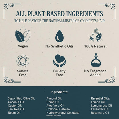 JR Liggett’s Natural Liquid Dog Shampoo for Sensitive Skin - 100% Detergent-Free, Non-GMO