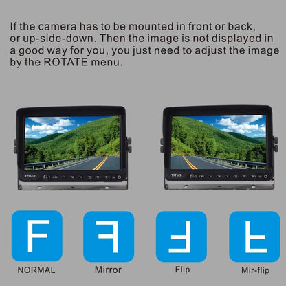 AHD 1080P 7" Reverse Rear View Backup Dual Camera System, Two Cameras with Night Vision Waterproof