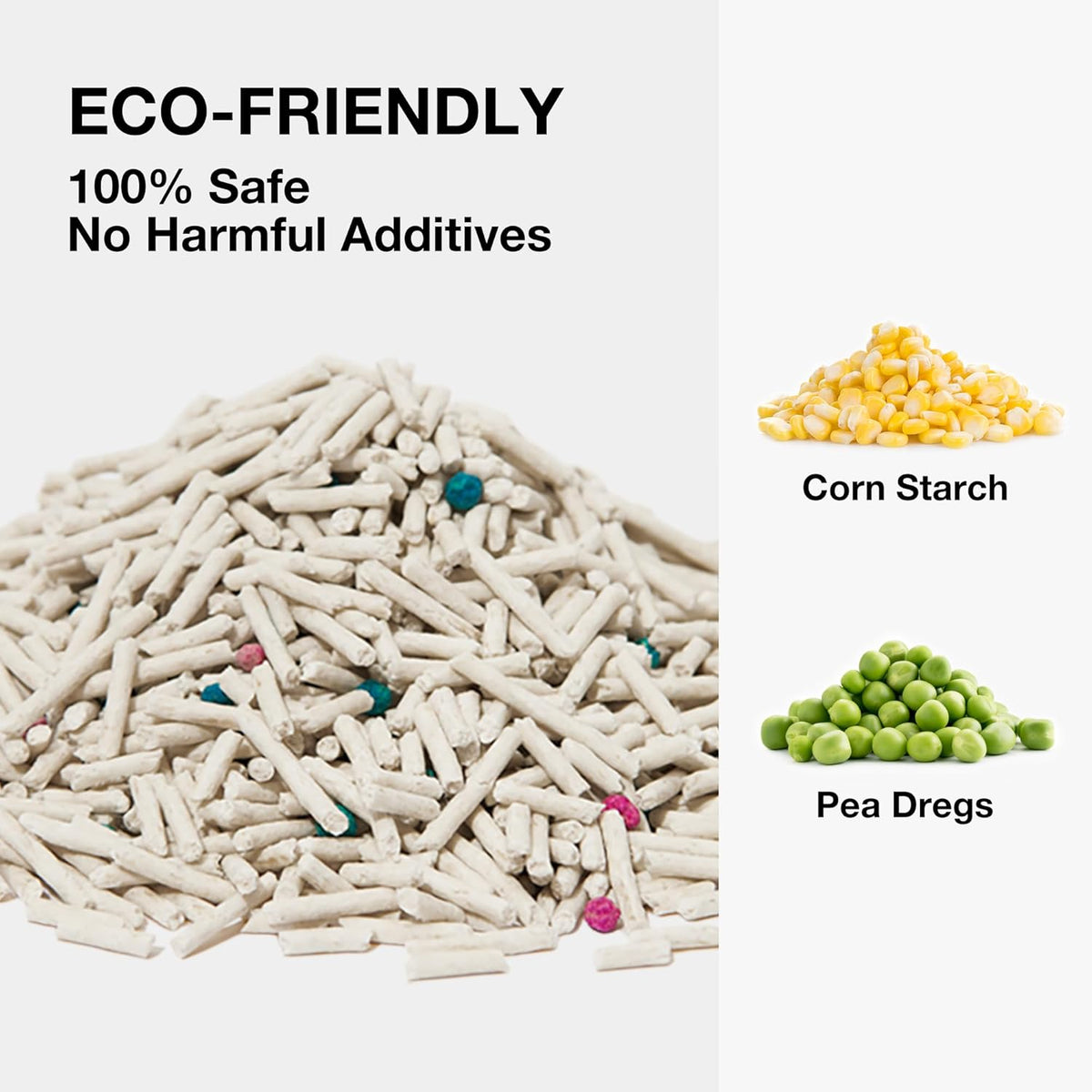 VETRESKA Tofu Cat Litter,Kitty Litter Flushable Strong Clumping Cat Litter Pellets Ultra