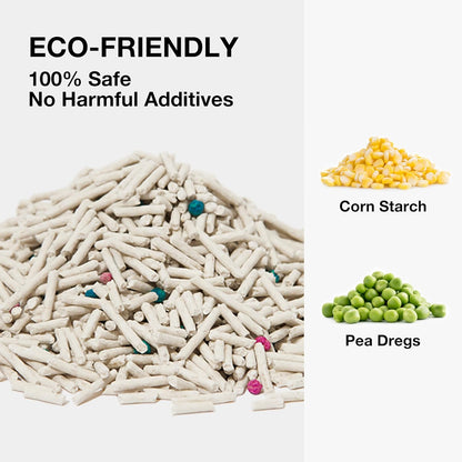 VETRESKA Tofu Cat Litter,Kitty Litter Flushable Strong Clumping Cat Litter Pellets Ultra