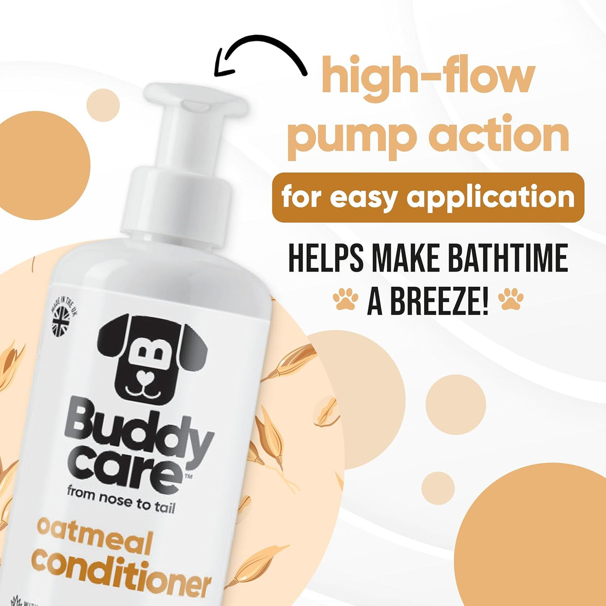 Oatmeal Dog Conditioner (16.90oz) Made with Aloe Vera, Argan Oil & Pro Vitamin B5 to Detangle