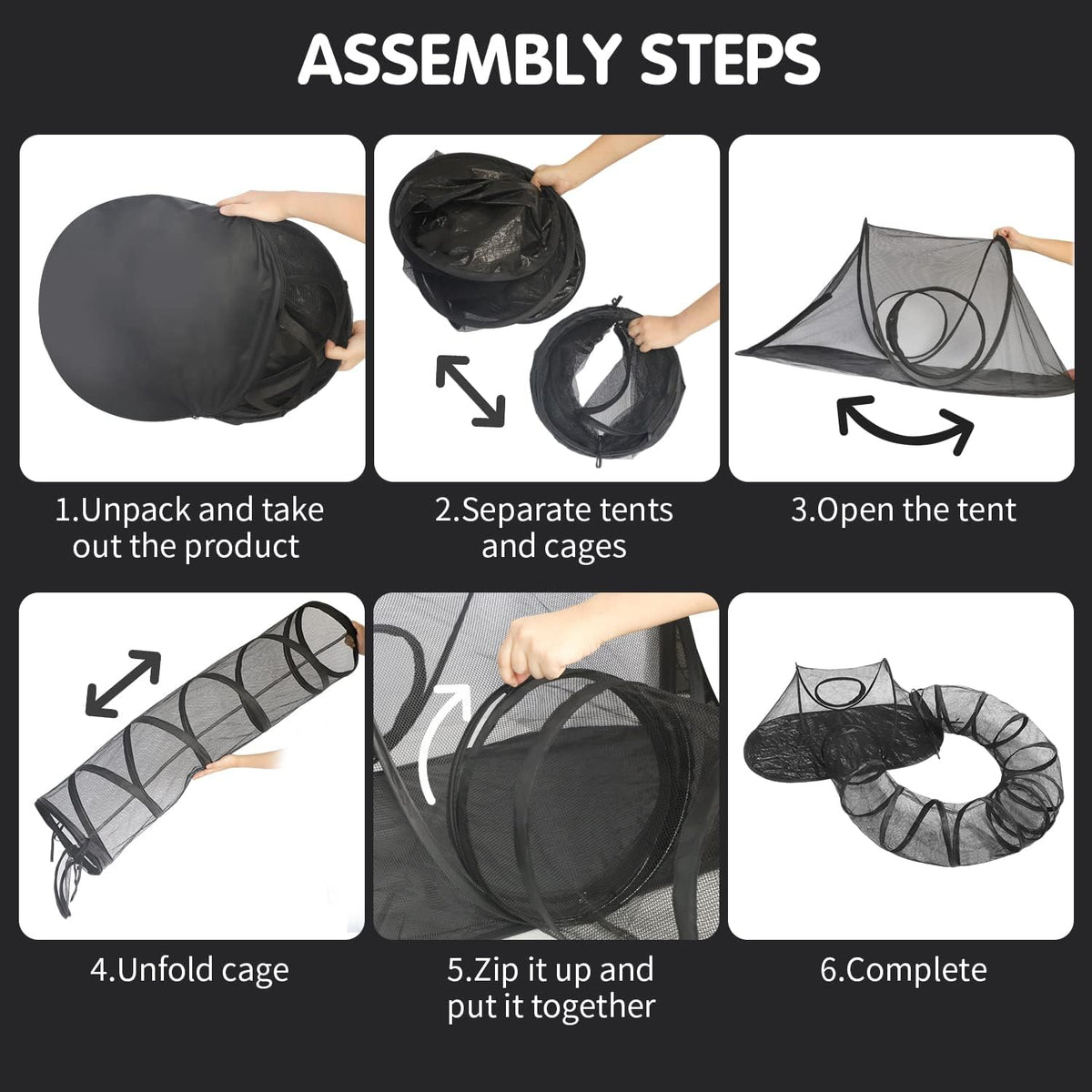 Rest-Eazzzy Outdoor Cat Enclosures, Portable Cat Tent for Outside Enclosure for Indoor Cats, Catio