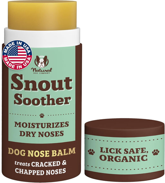 Natural Dog Company Snout Soother, Dog Nose Balm, Wax & Cream for Dry, Cracked Noses, Heals &