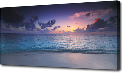 Beach Wall Art Sunset Coastal Bathroom Decor Ocean Sunrise Canvas Artwork Nature Landscape Prints