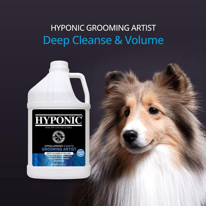 HYPONIC Grooming Artist Shampoo - Hypoallergenic Pet Shampoo for Groomers (Deep Cleanse & Volume (1