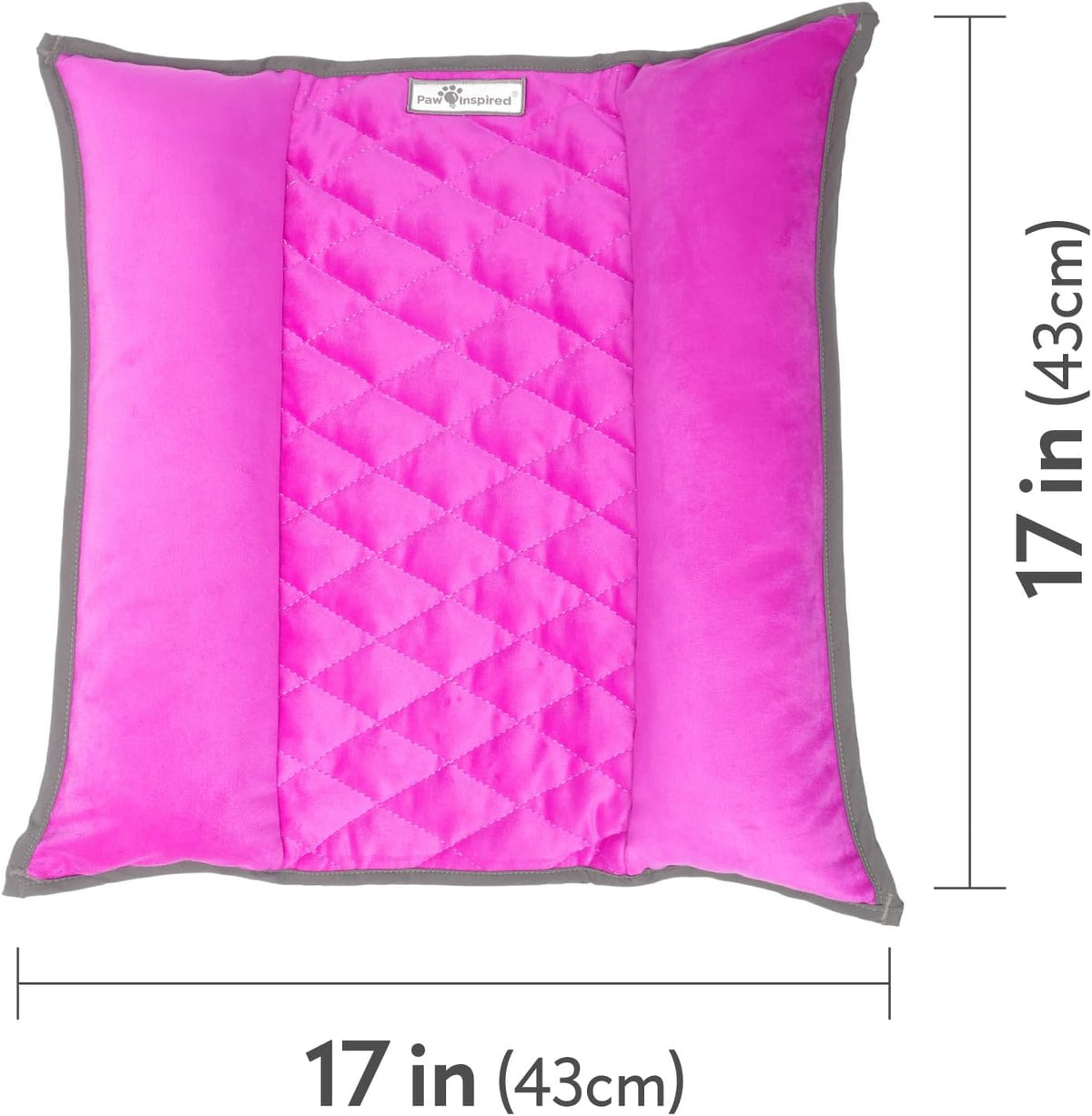 Paw Inspired Snuggle Bunny Bolster Bed for Rabbits, Cats, Dogs and Other Small Pets, Reversible