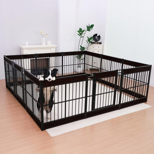 Dog Playpen, 31.5" Height Dog Pen Indoor, Heavy Duty, Safe and Sturdy, Furniture Style Puppy Pen