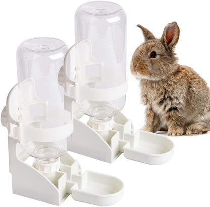 kathson 2PCS Rabbit Water Bottle, 17oz Hanging Water Fountain Automatic Dispenser No Leak