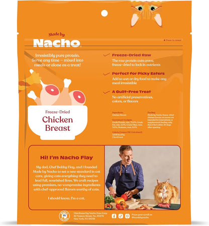 Made by Nacho Freeze-Dried Chicken Breast Meal Topper, Mixer or Treat 3.5oz | High Protein, Pure