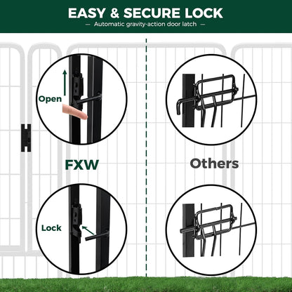 FXW Rollick Unleashed Dog Playpen for Indoor, Yard, RV Camping, 50 inch 32 Panels for Large Dogs