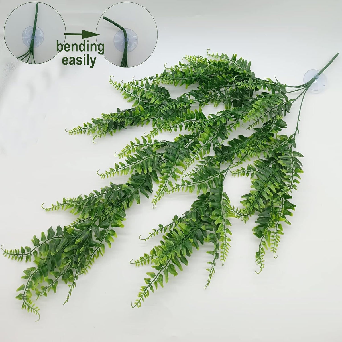 Reptile Plants for Bearded Dragon Tank Accessories, Terrarium Plant Artificial Decor for Snake