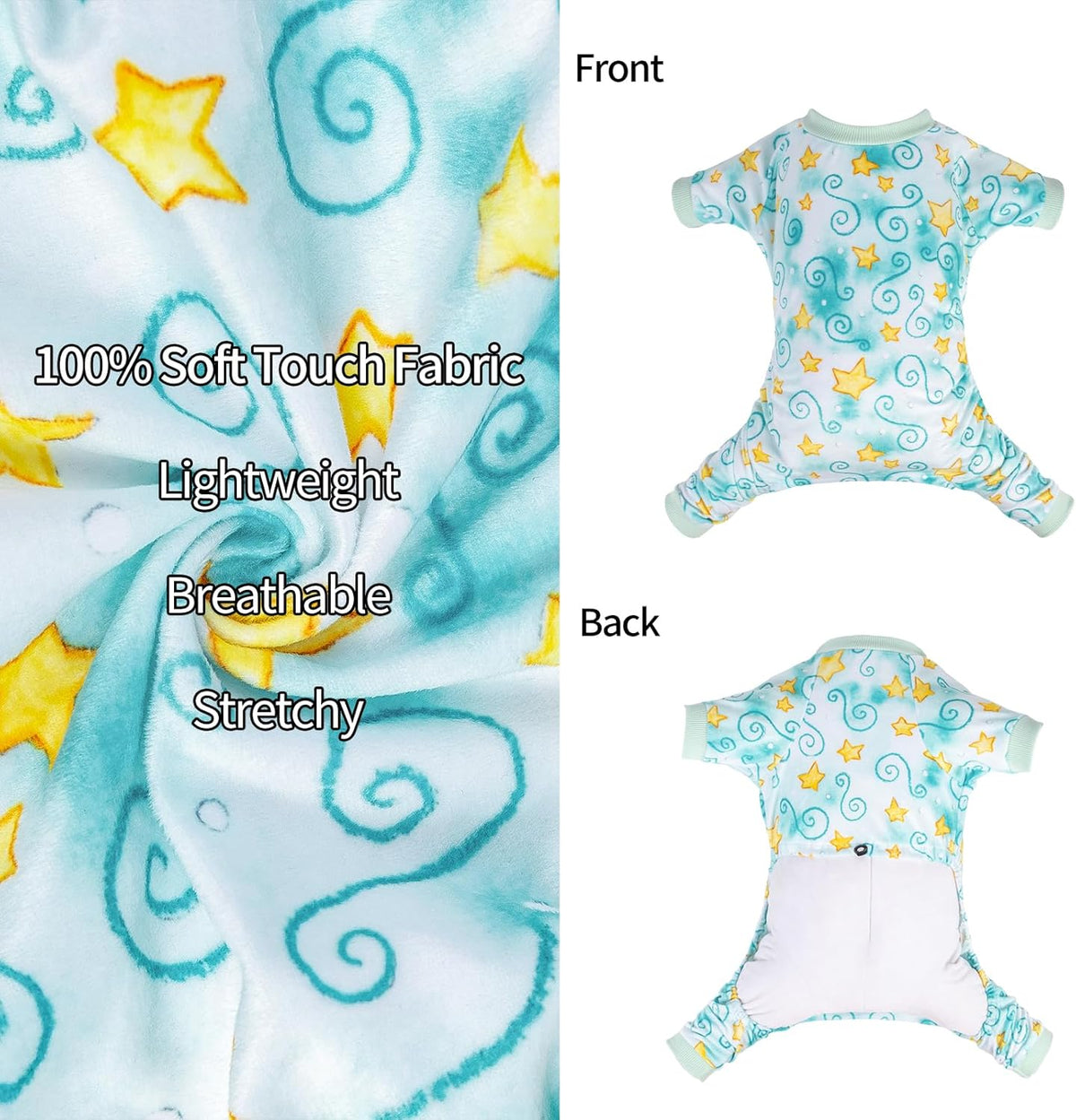 CuteBone Small Dogs Outfit Soft Puppy Onesies Pjs Dog Pajamas Pet Coat Cat Apparel Comfy Doggie