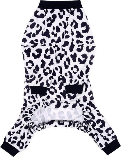 HDE Dog Pajamas One Piece Jammies Jumpsuit Pet Clothes Outfit Stretchy Lightweight Comfy Shirt Pjs