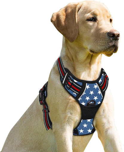 BARKBAY No Pull Dog Harness Front Clip Heavy Duty Reflective Easy Control Handle for Large Dog