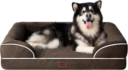 EHEYCIGA Orthopedic Dog Beds for Extra Large Dogs, Waterproof Memory Foam XXL Dog Bed with Sides