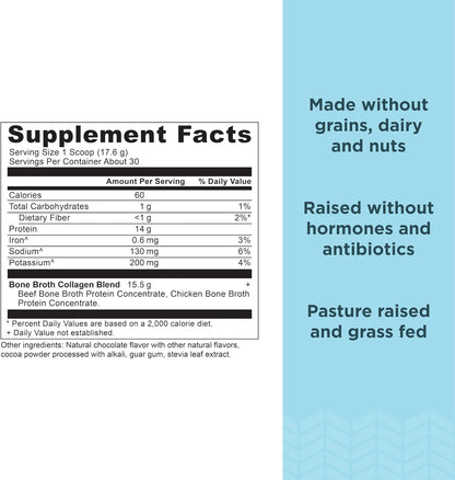 Ancient Nutrition Collagen Powder, Bone Broth Collagen, Chocolate, Hydrolyzed Multi Collagen