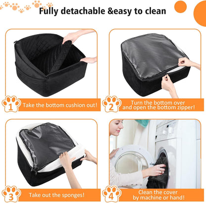 Dog Car Seat for Small Medium Dogs,Detachable Washable Dog Booster Seat Under 30lbs, Pet Car Seat