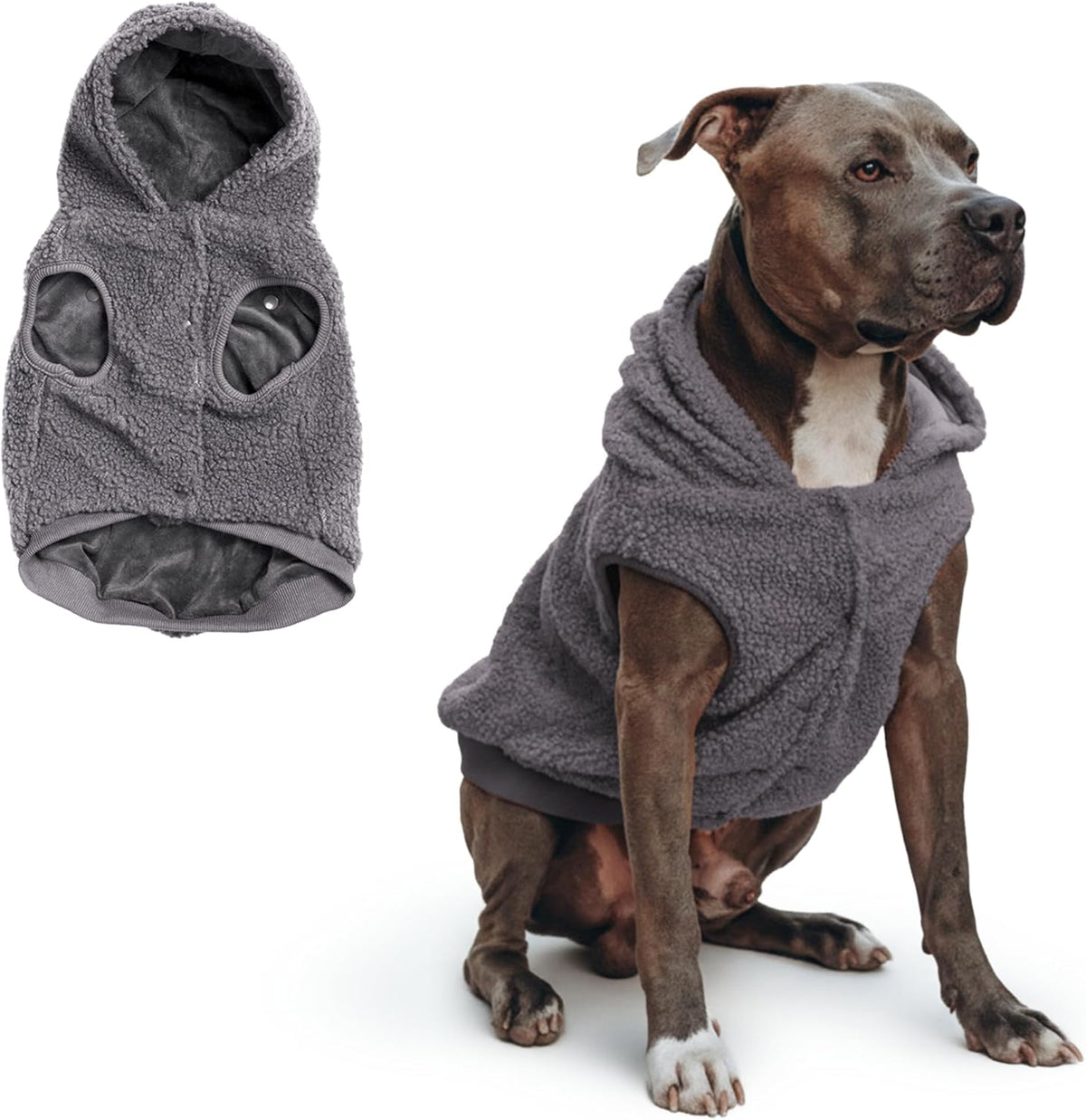 Spark Paws Teddy Dog Sweater, Sherpa Jacket Vest with Warm Fleece Lining, Winter Coat Suitable for