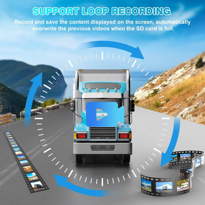 Fookoo 1080P 10" Wireless Backup Camera System, 10" Dual/Quad Split Monitor with Recording, IP69